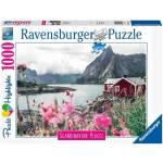 Ravensburger - Puzzle Scandinavian Cottage - Lofoten Norway - 1 000 piese