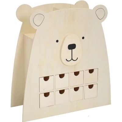 Artemio Drevený adventný kalendár Beary Christmas medveď