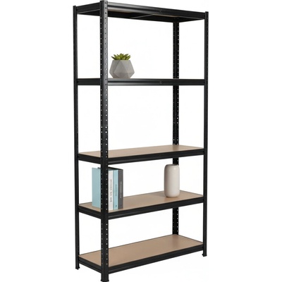 Mamutex Standard Regál 180 x 90 x 40 cm 5 políc čierny