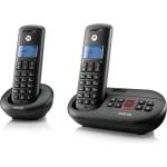 Motorola Безжичен телефон motorola e212, dect, ЧЕРЕН (e212) Телефонни апарати