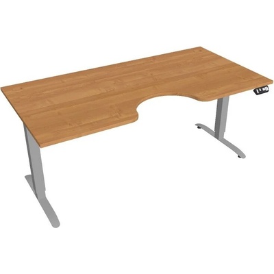 Hobis Office Pro psací stůl Motion MS ERGO 2 Šířka: 180 cm, Barva desky: olše, Barva kovu: šedá RAL 9006 Šířka 120-180 cm / 27 barevných variant