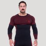 GymBeam Безшевна блуза с дълъг ръкав OG1 Black/Red XXL