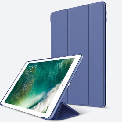 SES 2v1 Smart flip cover + zadní silikonový ochranný obal Apple iPad mini 8.3 2021 6. generace modrý 9689