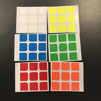 Samolepky na Rubikovu kostku 3x3x3 GuanLong na speedcubing
