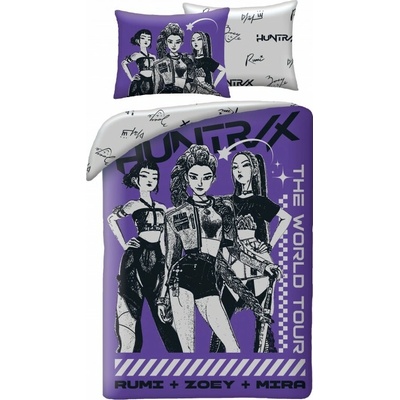 Halantex bavlna obliečky KPop Demon Hunters World Tour 140x200 70x90