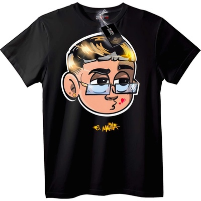 NOONEBRAND Тениска El Mafia Карикатура - 6XL, White