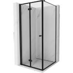 Mexen Mist-F сгъваема душ кабина лява 80 x 80 см, черна рамка, черна - 8A6T-080-080-70-70-L (8A6T-080-080-70-70-L)