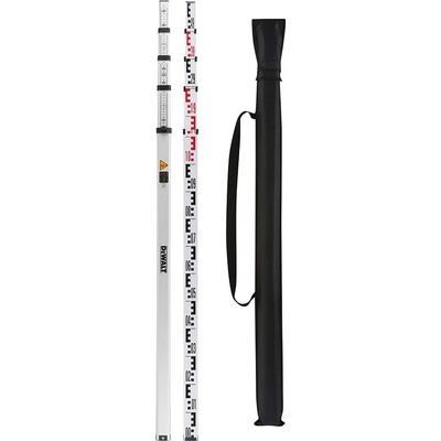 DeWALT DE0734 nivelační hliníková lať 1,2 - 4m se stupnicí