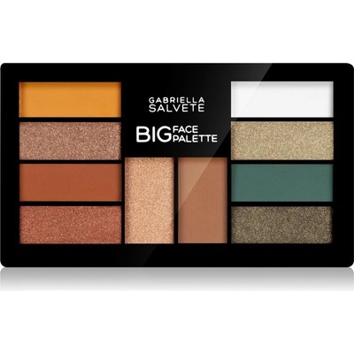 Gabriella Salvete Big Face paleta očních stínů s rozjasňovačem s bronzerem 01 12 g