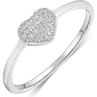 Sofia stříbrný prsten se srdíčkem CORZA116626