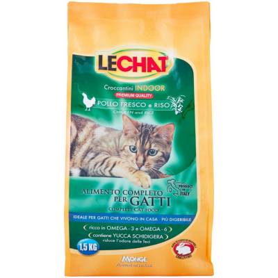 LeChat vyvážené krmivo s kuracím mäsom a ryžou 1,5 kg