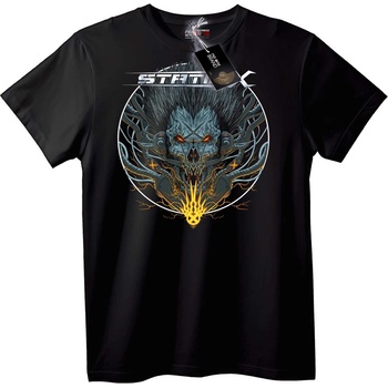 NOONEBRAND Тениска Stark Кибер Череп - XS, White