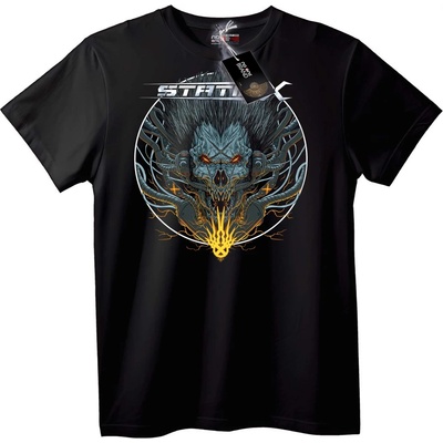 NOONEBRAND Тениска Stark Кибер Череп - XS, White