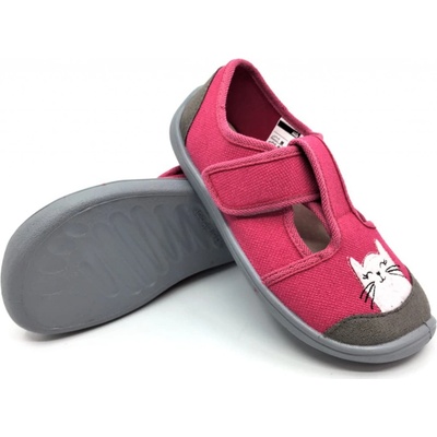 3F papuče Barefoot 3BE3/13 růžová kočka