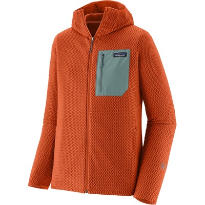 Patagonia Мъжко поларено яке Patagonia R1 Air Full-Zip Hoody Fleece jacket - Coal Orange (005-6417-0914)