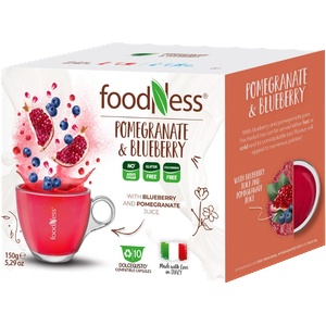 FoodNess Чай капсули Foodness Pomegranate and blueberry, Dolce Gusto 10 бр