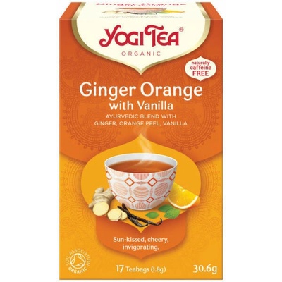 YOGI TEA čaj Bio Zázvor Pomaranč s Vanilkou 17 x 1,8 g