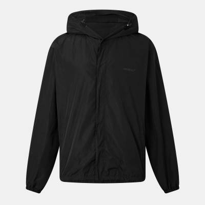 OFF WHITE Men's Diag Print Technical Fabric Hooded Windbreaker - Black