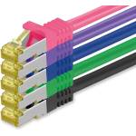 1aTTack. de Cat. 7 network cable 7.5m 5 colors 5 pieces Cat7 Ethernet cable network LAN cable raw cable 10 Gb s SFTP PIMF LSZH set patch cable with Rj 45 plug Cat. 6a - 4251073616223