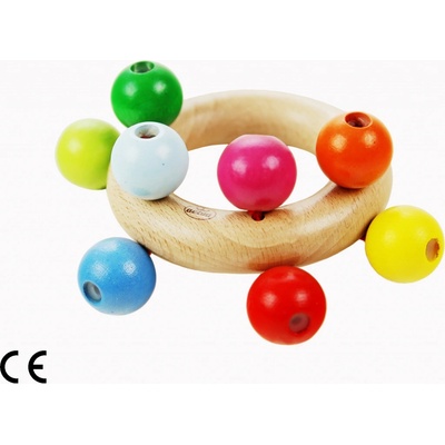 DETOA Dřevěný Kroužek s kuličkami – Zboží Mobilmania