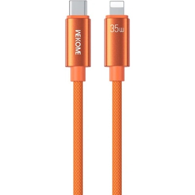 Wekome WDC-65 opletaný nabíjací a dátový USB-C na Lightning 1,2m oranžový