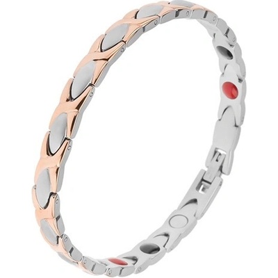 Šperky eshop ocelový měděné a stříbrné barvy články X a ovály magnety SP17.13