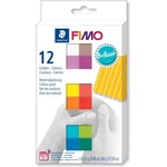 FIMO Глина, комплект, 12x25 g, горима, FIMO "Soft Brilliant", 12 различни цвята 8023C12-2 (8023C12-2)