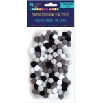 Dalprint Polyester pompons white-cz. 1cm pink 120pcs