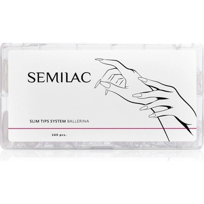 Semilac Slim Tips System umelé nechty typ Ballerina 240 ks