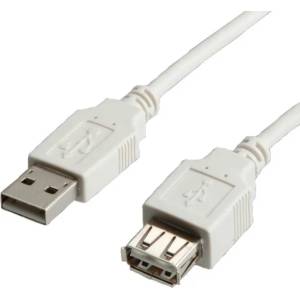 Roline Кабел Roline S3112-250, USB Type A(м) към USB Type A(ж), 1.8m, бежов