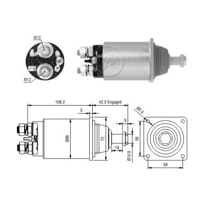 Spínač startéru 0001371005 Bosch 2339403007