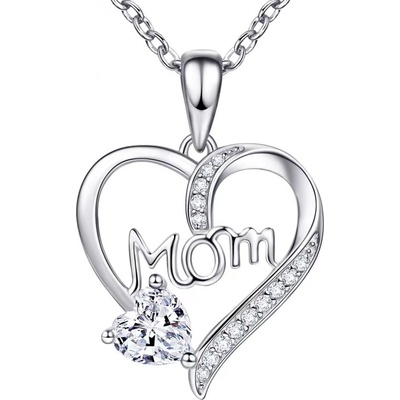 Majya Stříbrný přívěsek srdce MOMMY 11009