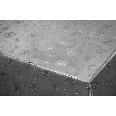 Patifix Metalický PVC obrus Strieborné púpavy 140 cmx20 m