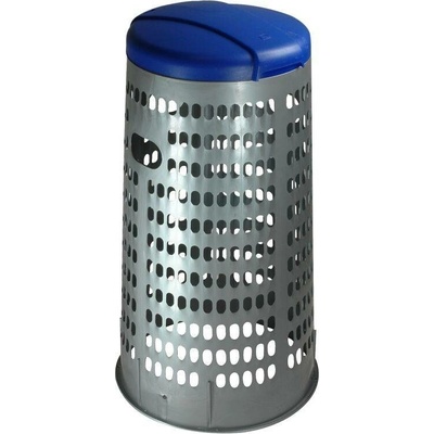 HTI Stojan na odpadkové pytle ECO TRESPOLO 110 l, šedá nádoba, modré víko