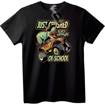 NOONEBRAND Тениска Дино 100 дни училище - 4XL, Black
