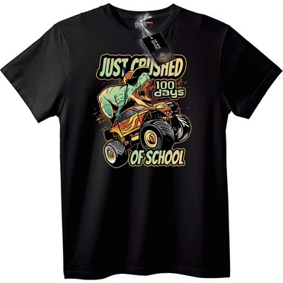 NOONEBRAND Тениска Дино 100 дни училище - 4XL, Black