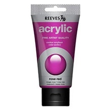 Akrylová barva REEVES Fine Artist 75 ml Rose Red