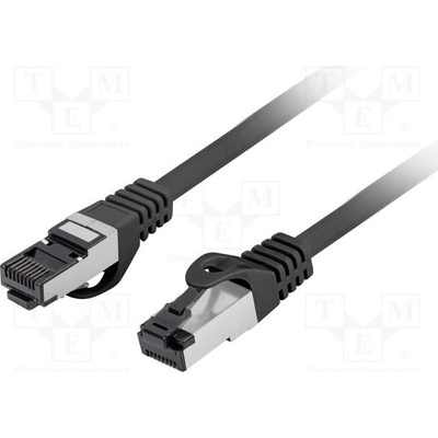 Lanberg PCF8-10CU-0300-BK Patch, RJ45 vidlice,z obou stran, S/FTP, Cat 8.1, lanko, Cu