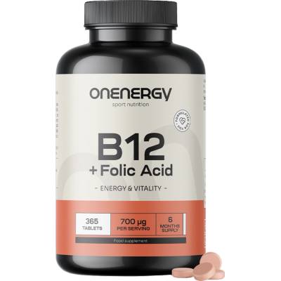 OnEnergy Vitamin B12 + Folic Acid - 365 таблетки