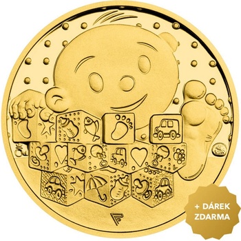Česká mincovna Zlatý dukát k narození dítěte 2024 s věnováním proof 3,49 g