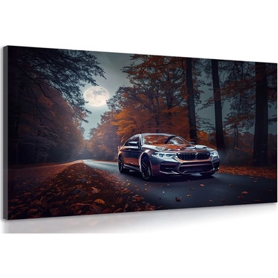 Obraz BMW v úplňku měsíce - 120x80