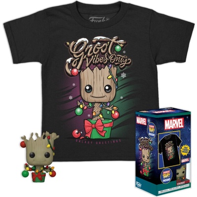 Funko set The Guardians of the Galaxy Holiday Groot a dětské tričko 10-11let