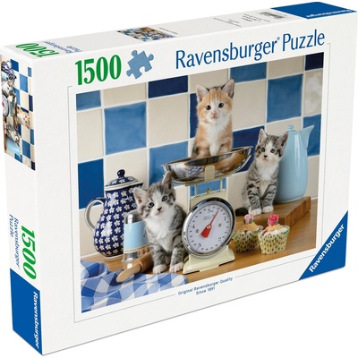 Ravensburger Пъзел Ravensburger от 1500 части - Котенца в кухнята (12001708)