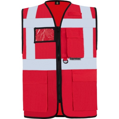 Korntex hi-vis kxmf berlin / Светлоотразителна многофункционална жилетка - червена s (76kxmf00401)