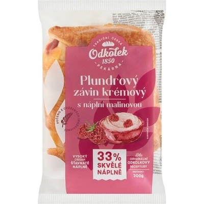 Odkolek Pľundrový závin s náplňou krémovou a malinovou 200 g