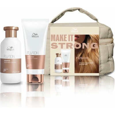 Wella Professionals Fusion Wella Professionals Fusion regenerační šampon pro barvené a poškozené vlasy 250 ml + Wella Professionals Fusion intenzivně regenerační kondicionér pro poškozené vlasy 200 ml