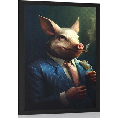 Plakát zvířecí gangster prase - 30x45 no frame