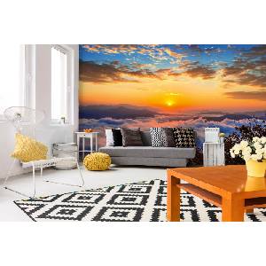 DIMEX ART Самозалепваща се флизелинова фототапета залез над планините 375 x 250 см