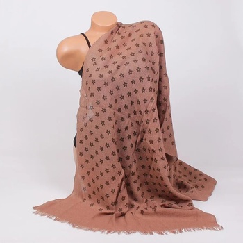 Image 1 of Дамски шал в кафяво с малки цветенца