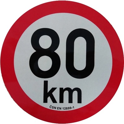 Omezení rychlosti 80 km retroreflexní pr. 200 mm